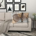 thumbnail image 6 of Dahlia Brown Pillow Covers 16x16 in Coffee Colored Grey Floral Geometric Couch Pillow Cases Gray Elegant Flower Throw Pillows Set of 2 Spring Summer Home Decor for Room Bed Cushion Outdoor, 6 of 6