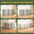 thumbnail image 4 of Yaheetech 8 Panels Foldable Metal Dog Playpen Puppy Fence with Door, 31.5″ H, Black, 4 of 11