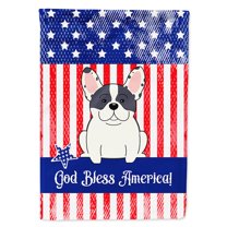 Carolines Treasures BB3006GF Patriotic USA French Bulldog Piebald Garden Size Flag