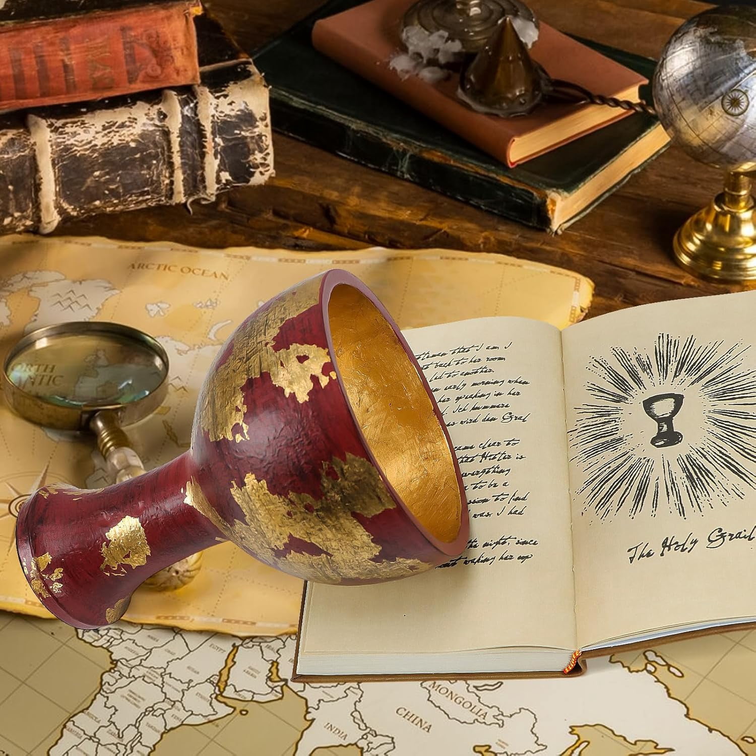 Grail Diary Indiana Journal Replica with Leather Cover and 36 Accessories for Movie Fans