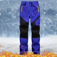 thumbnail image 2 of Zefriona Ski Pants Kids Softshell Reinforced Knees Waterproof Fleece Lined Winter Durable Trousers Blue 6, 2 of 9