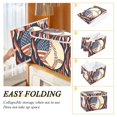 thumbnail image 2 of Yayeee Collapsible Cube Storage Bin with Lid Fabric Closet Decorative Basket with Handles, Baseball Pattern, 2 of 7