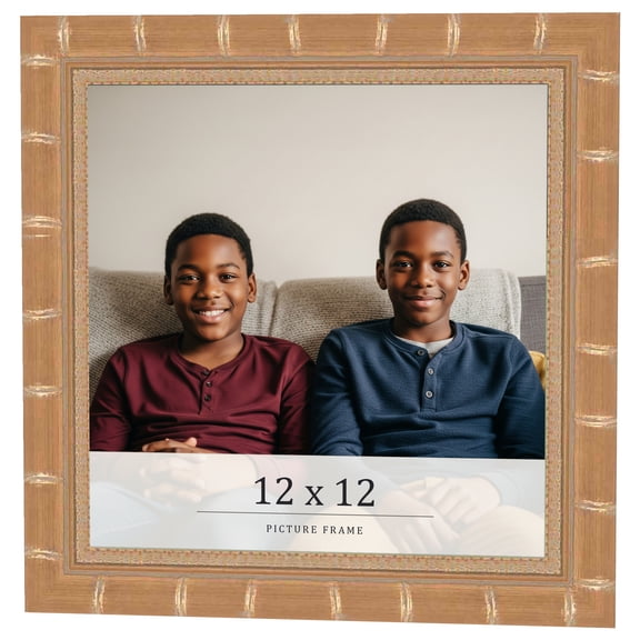 12x12 Frame Gold Real Wood Picture Frame Width 1.5 inches | Interior Frame Depth 0.5 inches |