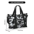 thumbnail image 2 of Travel Duffle Bag Black Grey White Camouflage Travel Tote Bags Carry on Luggage Waterproof Weekender Bags with Top Handle Adjustable Shoulde Strap for Travel Gym, 2 of 5
