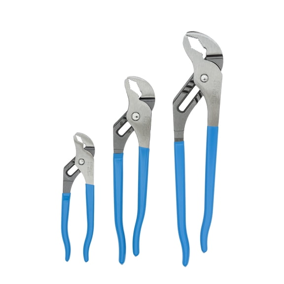 CHANNELLOCK V-Jaw Tongue & Groove Pliers Set, Includes 6.5, 9.5 and 12-inch Pliers, Made in USA, 3-tool set (VJ-3)