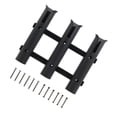 thumbnail image 3 of Support de Stockage de Canne à Pêche Portable Vertical 3-link Plastique Réutilisable Bateau Poteau Rack Monter Tube Mains Libres Professionnel Portant Organisateur Noir, 3 of 7