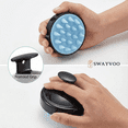 thumbnail image 4 of Swayvoo Soft Silicone Scalp Massager & Shampoo Brush for Exfoliation and Dandruff Removal, Wet & Dry Head Massage for All Hair Types Black/Blue, 4 of 6