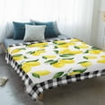 thumbnail image 4 of Yellow Lemon Blanket Soft Cozy Warm Throw Blanket for Couch, Plush Fuzzy Flannel Fleece Blankets for Sofa, Summer Botanical Black Plaid Farmhouse Bed Blankets Lightweight Gifts for Women, 40"x50", 4 of 9