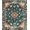 Blue Teal Orange, Pattern 5, variant on ODIKA Vintage Ornamental Border Distressed Scroll Boho Center Bordered Non-Slip Chair-Friendly for Home Office, Gaming Room, Under Desk