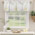 thumbnail image 3 of 2 Pack Valances for Windows, Coastal Window Valances for Living Room/Bedroom/Bathroom, Yellow-green Ocean Coral Starfish Jellyfish Light Filtering Kitchen Curtain Valance 42"W x12" L, 3 of 9