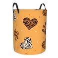 thumbnail image 7 of ZICANCN Laundry Basket Organizer, Leopard Print Heart Dog Paw Collapsible Hamper for Bathroom Bedroom Laundry Room, Small Size, 7 of 7
