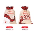 thumbnail image 2 of Widget Bolsa de regalo de dulces de Navidad con patrón de alces con cordón Bolsa de asas de regalo reutilizable Calcetines colgantes felices para decoraciones navideñas y navideñas Abanopi Widget, 2 of 7
