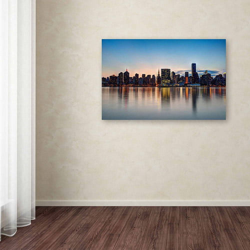 Trademark Fine Art "Midtown NYC Over the East River-I" Canvas Art by David Ayash