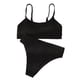 thumbnail image 1 of Trajes de baño para mujer, bikini, ropa de playa, copa acolchada, cintura alta, 2 piezas, sujetadores push up Negro, 1 of 8