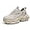 Beige, variant on Men Casual Sneakers Thick Bottom Sole Cushion Lace-up Mesh Breathable Walking Shoes