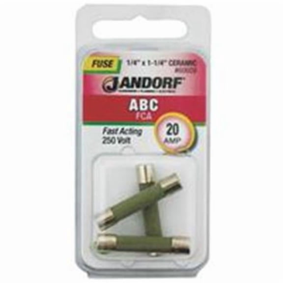 Jandorf ABC 20 amps Fast Acting Fuse 2 pk