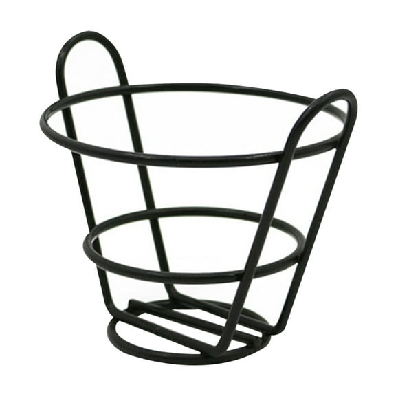 Viveous French Fries Stand Cone Basket: Fry Chips Basket Holder Metal Wire Snack Appetizer Serving Rack Display Rack for Kitchen Restaurant Buffet