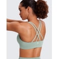 thumbnail image 3 of CRZ YOGA Women's Strappy Sports Bras Fitness Workout Padded Yoga Top Criss Cross Back, 3 of 4