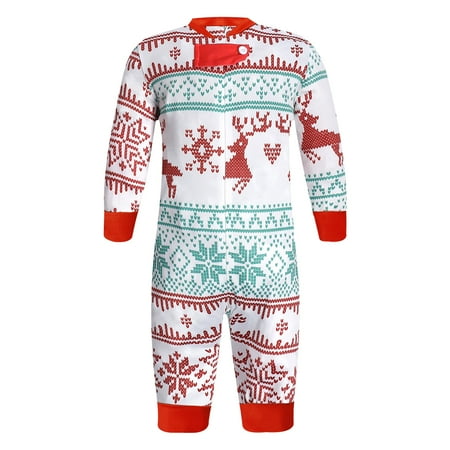 

Family Christmas Pajamas Parent-child Outfit for Family Christmas Deer Reindeer Printed Long Sleeve Tee and Bottom Loungewear