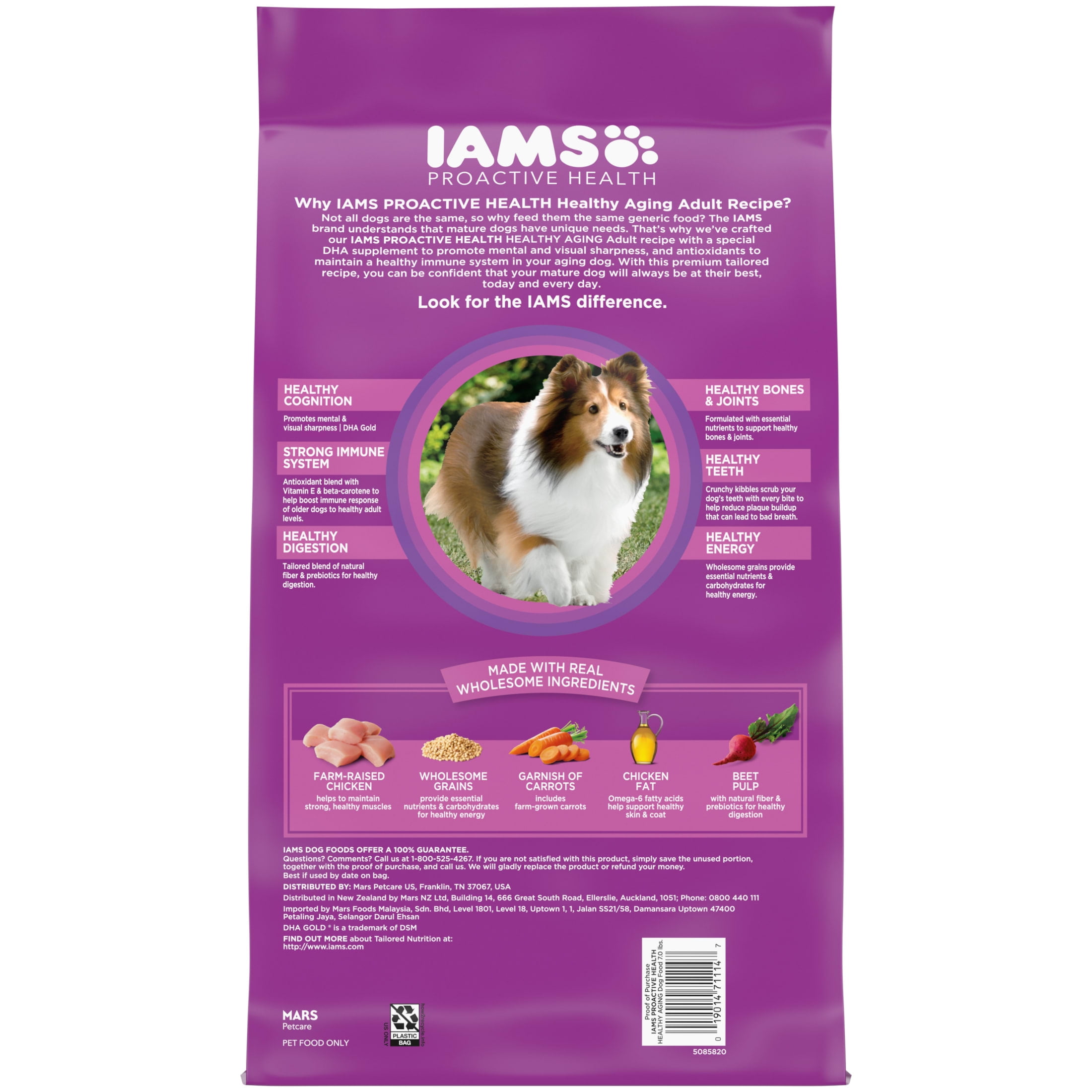 IAMS Proactive Health Adult Dry Dog Food, Large Breed Senior Dog Food, 7 lb. Bag