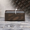 thumbnail image 5 of Outsunny Storage Bench Rattan Wicker Garden Deck Box Bin with Interior Waterproof Bag and Comfy Cushion, Gray, 5 of 9