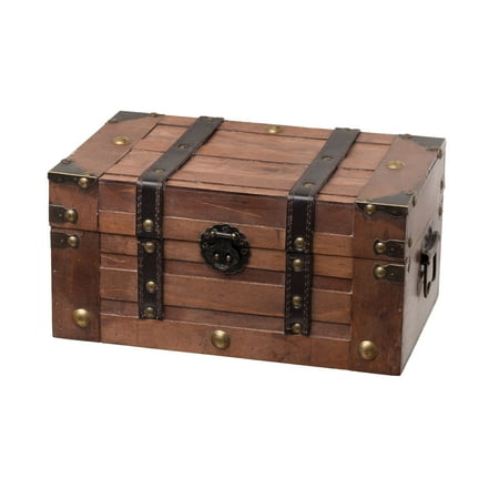 Soul Lane Alexander Wooden Trunk Chest With Straps Decorative