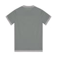 thumbnail image 3 of Kids Summer T-shirts Short Sleeve Ringer Tops for Boys Girls Crewneck Colorblock Loose Fit Casual Base Tees (5 Years, Gray), 3 of 8