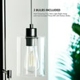 thumbnail image 6 of Industrial Floor Lamp for Living Room, 3 Floor Lamp Hanging Bubble Glass Shade, 6 of 7