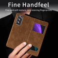 thumbnail image 4 of MonsDirect for 7.6 inch Samsung Galaxy Z Fold 2 5G 2020 Case, Nappa Leather with Flip Folding Magnetic Face Cover, Window Design with Hidden Kickstand Full Protective for Galaxy Z Fold 2, Nappa Brown, 4 of 7