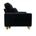 thumbnail image 6 of Aukfa 3 Piece Sofa Set - 71" Deep Seat Couch Loveseat Couch w/ Cup Holders&Pillows, Solid Wood Legs, Black, 6 of 9