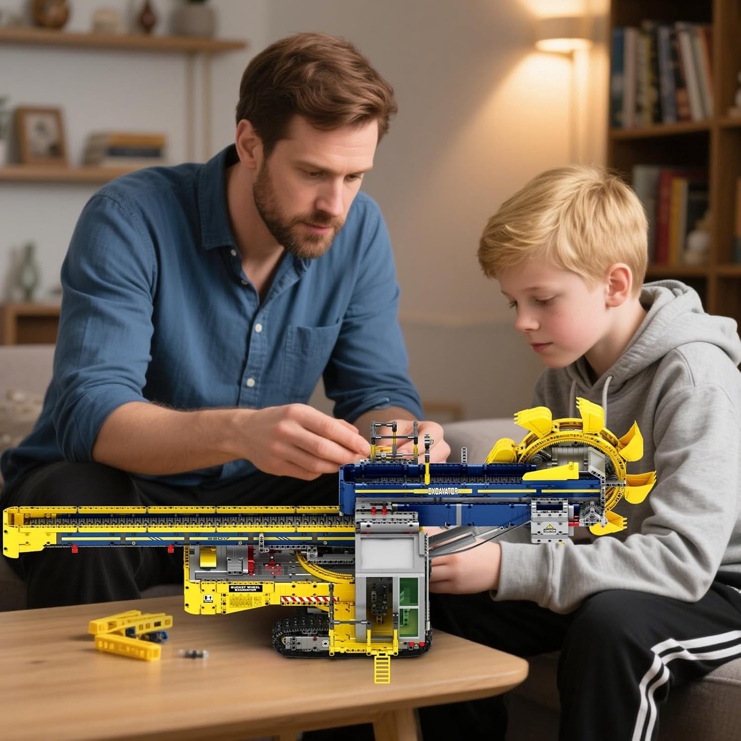 Bucket Wheel Excavator Building Blocks Set 22017, Remote Control Construction Vehicle Model Kit for Adult, RC Technic Engineering Car Toys