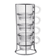 thumbnail image 1 of Set 4 piezas tazas para cafe 140ml Blair con soporte de metal Vittori, 1 of 1