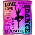 thumbnail image 1 of LHSHID Love Dance Blanket Fleece Throw Home Decor Soft Cozy Blanket Bed Couch Sofa for Girls Boys Teens 30"x40", 1 of 7
