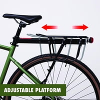 Ozark Trail Aluminum Adjustable Rear Bike Rack with Tailight