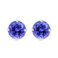 thumbnail image 2 of Sterling Silver with Natural Tanzanite Stud Earring, 2 of 4