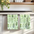 thumbnail image 7 of Green Leaves Kitchen Towels Set of 4, Summer Botanical Farmhouse Leaf Absorbent Dish Towels for Kitchen, Microfiber Hand Towel, Quick Drying Tea Towel for Cleaning Decorative Dishcloths, 7 of 7