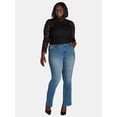 thumbnail image 3 of Madden NYC Women's and Women's Plus Lace Bodysuit with Long Sleeves, Sizes XS-4X, 3 of 6