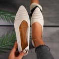 thumbnail image 2 of Xiaoxatg Ladies Casual Colorblocking Mesh Breathable Shallow Mouth Pointed Toe Flat Shoes - Stylish & Comfortable Footwear for Every Day Use 9 Beige, 2 of 9