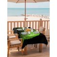 thumbnail image 2 of 60x84 Inch Outdoor Tablecloth with Umbrella Hole Zipper Rectangle Light Green Fruit Rectangular Tablecloths Outside Waterproof Modern Minimalist Decor Black Background Patio Table Cover for Picnic, 2 of 8