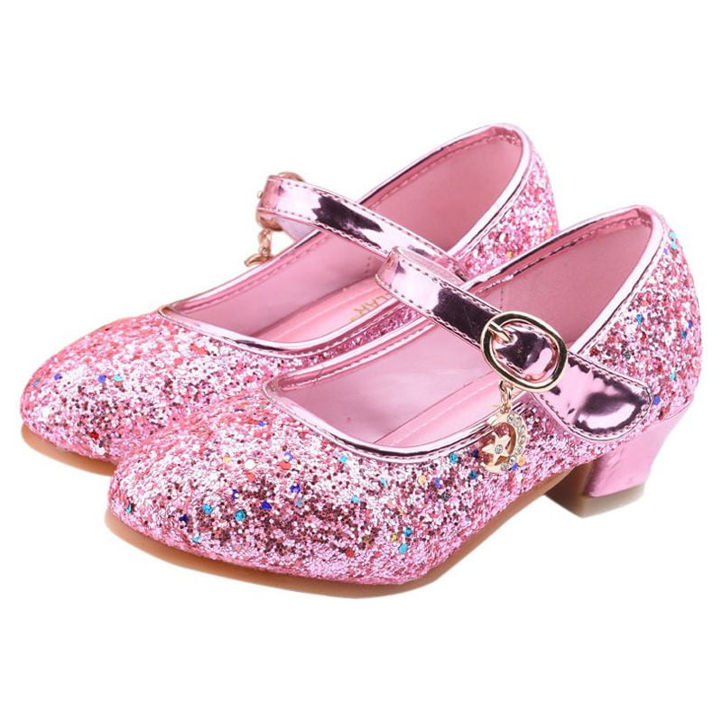 Pink glitter mary store jane shoes