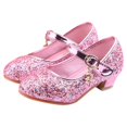 thumbnail image 3 of Toddler Littler Girls Dress Shoes Wedding Party Heels Princess Shoes Flats for Kid, 3 of 11