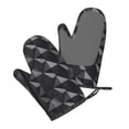thumbnail image 4 of A Pair Of Heat Insulation And Anti-Perm Gloves 7×11in Thick Anti-Perm Palm With Silicone Piece Lanyard Design Is Easy To Hang Dark Gray Geometric Patterns_1 (2), 4 of 8