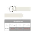 thumbnail image 4 of INSPIRE CHICWomen Faux Leather Belt, 1.0" Wide Casual Waist Belts with Silver Buckle for Jeans Pants Dresses 41.7x1.0" (LxW) White, 4 of 6