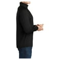 thumbnail image 3 of Mens Sport Wick Stretch 1/2 Zip Polyester/Spandex Pullover Black XS, 3 of 7