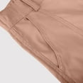 thumbnail image 6 of Cargo Shorts for Women Bermuda Shorts Elastic Waist Knee Length 6 Pockets Hiking Long Shorts for Summer Casual, 6 of 7