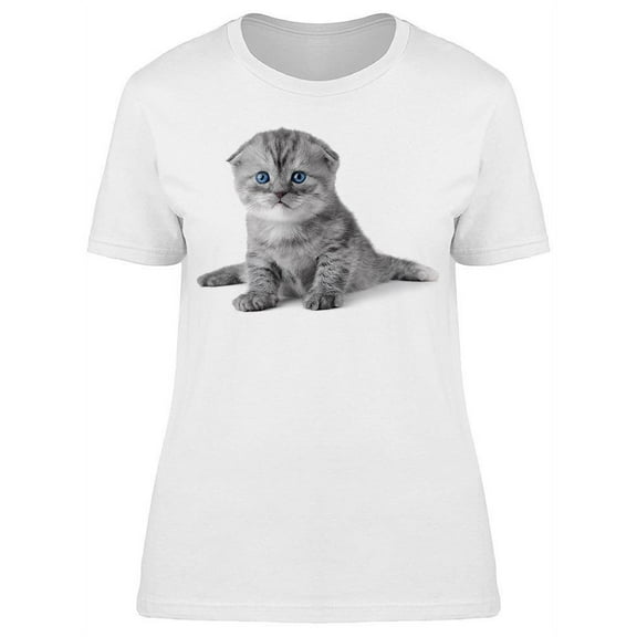 Adorable And Tender Kitten T-Shirt Women -Image by Shutterstock Women T-Shirt, Female Medium
