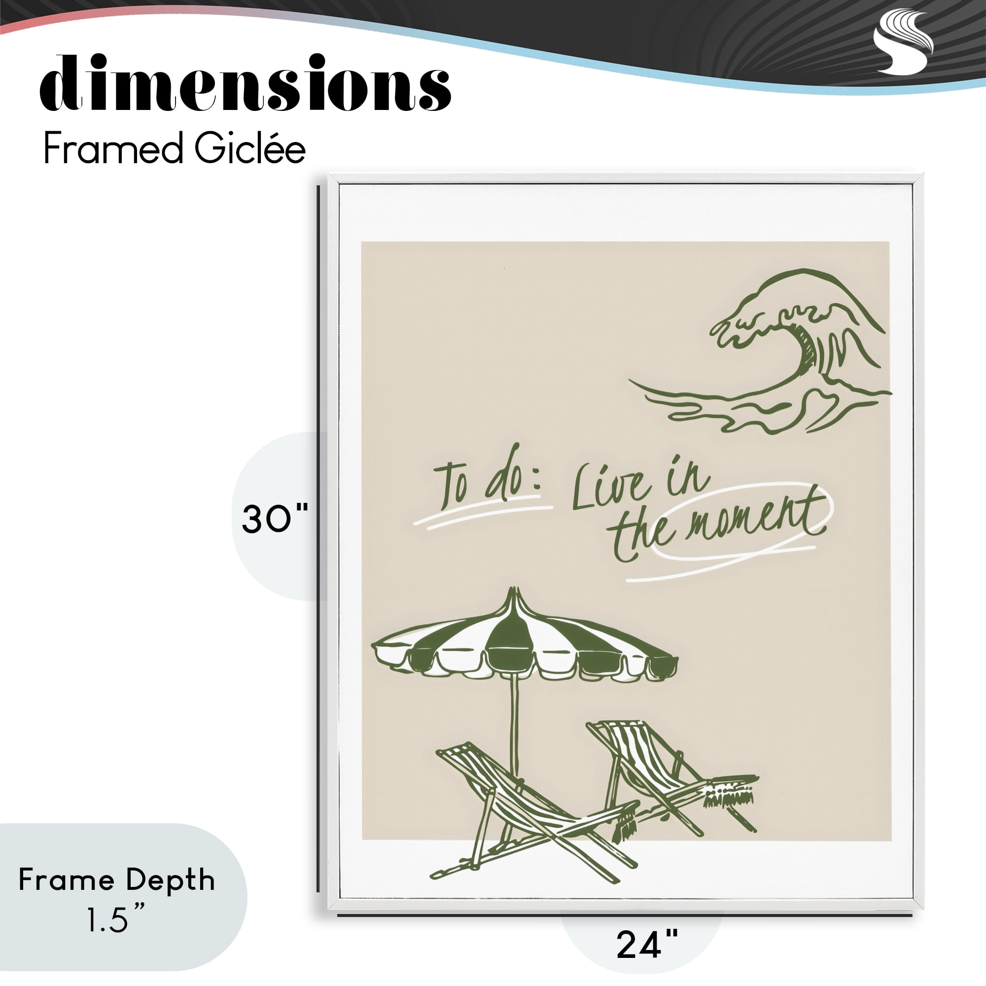 Stupell Industries To Do: Live In The Moment White Framed Giclee Art, design by The Prints Vibe