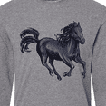 thumbnail image 4 of Inktastic Beautiful Galloping Black Horse Long Sleeve T-Shirt, 4 of 5