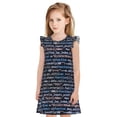 thumbnail image 1 of Fotbe Function Source Code Vestido de Dormir para Niñas de 3 a 10 Años, Mangas Cortas, Estilo Princesa, Pijama Camisón con Mangas Voladas-Medium, 1 of 6