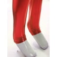 thumbnail image 6 of Hansber Kids Girls Shiny Metallic Dance Unitard One Piece Wet Look Bodysuit Long Sleeve Full Length Jumpsuit Red XL/150, 6 of 8